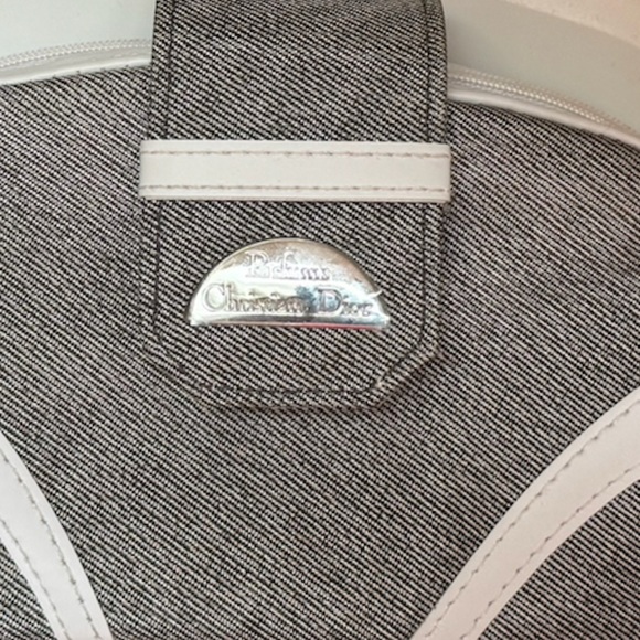 Dior Beauty NEW Canvas Faux Leather Clutch Cosmetic Makeup Bag Logo Zip Parfum - Picture 11 of 15